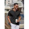 imageCOOFANDY Mens Knit Henley Shirts Short Sleeve Casual Basic Tee Summer Button Soild T Shirts01black