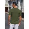 imageCOOFANDY Mens Knit Henley Shirts Short Sleeve Casual Basic Tee Summer Button Soild T ShirtsArmy Green