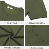 imageCOOFANDY Mens Knit Henley Shirts Short Sleeve Casual Basic Tee Summer Button Soild T ShirtsArmy Green