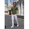 imageCOOFANDY Mens Knit Henley Shirts Short Sleeve Casual Basic Tee Summer Button Soild T ShirtsArmy Green