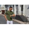 imageCOOFANDY Mens Knit Henley Shirts Short Sleeve Casual Basic Tee Summer Button Soild T ShirtsArmy Green
