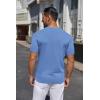 imageCOOFANDY Mens Knit Henley Shirts Short Sleeve Casual Basic Tee Summer Button Soild T ShirtsBlue