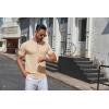 imageCOOFANDY Mens Knit Henley Shirts Short Sleeve Casual Basic Tee Summer Button Soild T ShirtsKhaki