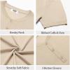 imageCOOFANDY Mens Knit Henley Shirts Short Sleeve Casual Basic Tee Summer Button Soild T ShirtsLight Khaki