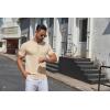 imageCOOFANDY Mens Knit Henley Shirts Short Sleeve Casual Basic Tee Summer Button Soild T ShirtsLight Khaki