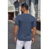 imageCOOFANDY Mens Knit Henley Shirts Short Sleeve Casual Basic Tee Summer Button Soild T ShirtsNavy Blue