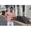 imageCOOFANDY Mens Knit Henley Shirts Short Sleeve Casual Basic Tee Summer Button Soild T ShirtsPink