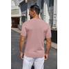 imageCOOFANDY Mens Knit Henley Shirts Short Sleeve Casual Basic Tee Summer Button Soild T ShirtsPink