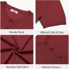 imageCOOFANDY Mens Knit Henley Shirts Short Sleeve Casual Basic Tee Summer Button Soild T ShirtsWine Red