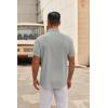 imageCOOFANDY Mens Short Sleeve Button Down Shirts Casual Dress Shirt Untucked Shirts with PocketGrey