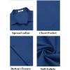 imageCOOFANDY Mens Short Sleeve Button Down Shirts Casual Dress Shirt Untucked Shirts with PocketOcean Blue