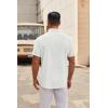 imageCOOFANDY Mens Short Sleeve Button Down Shirts Casual Dress Shirt Untucked Shirts with PocketWhite
