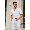 imageCOOFANDY Mens Short Sleeve Button Down Shirts Casual Dress Shirt Untucked Shirts with PocketWhite Airplane Pattern