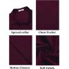 imageCOOFANDY Mens Short Sleeve Button Down Shirts Casual Dress Shirt Untucked Shirts with PocketWine Red