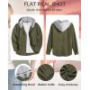 imageCOOFANDY Mens Corduroy Shirt Jackets Long Sleeve Button Down Casual Stylish Hooded Shacket Jacket with PocketArmy Green