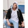 imageCOOFANDY Mens Corduroy Shirt Jackets Long Sleeve Button Down Casual Stylish Hooded Shacket Jacket with PocketBlack