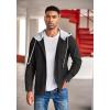 imageCOOFANDY Mens Corduroy Shirt Jackets Long Sleeve Button Down Casual Stylish Hooded Shacket Jacket with PocketBlack