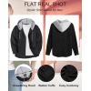 imageCOOFANDY Mens Corduroy Shirt Jackets Long Sleeve Button Down Casual Stylish Hooded Shacket Jacket with PocketBlack