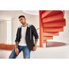 imageCOOFANDY Mens Corduroy Shirt Jackets Long Sleeve Button Down Casual Stylish Hooded Shacket Jacket with PocketBlack