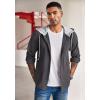 imageCOOFANDY Mens Corduroy Shirt Jackets Long Sleeve Button Down Casual Stylish Hooded Shacket Jacket with PocketDark Grey