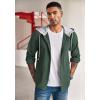imageCOOFANDY Mens Corduroy Shirt Jackets Long Sleeve Button Down Casual Stylish Hooded Shacket Jacket with PocketGreen