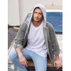 imageCOOFANDY Mens Corduroy Shirt Jackets Long Sleeve Button Down Casual Stylish Hooded Shacket Jacket with PocketGrey