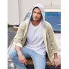imageCOOFANDY Mens Corduroy Shirt Jackets Long Sleeve Button Down Casual Stylish Hooded Shacket Jacket with PocketKhaki