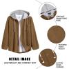 imageCOOFANDY Mens Corduroy Shirt Jackets Long Sleeve Button Down Casual Stylish Hooded Shacket Jacket with PocketLight Brown