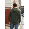 imageCOOFANDY Mens Hooded Sweatshirt Long Sleeve Casual Corduroy Drawstring Pullover Hoodies with PocketArmy Green