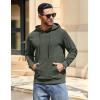imageCOOFANDY Mens Hooded Sweatshirt Long Sleeve Casual Corduroy Drawstring Pullover Hoodies with PocketArmy Green