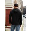 imageCOOFANDY Mens Hooded Sweatshirt Long Sleeve Casual Corduroy Drawstring Pullover Hoodies with PocketBlack