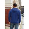imageCOOFANDY Mens Hooded Sweatshirt Long Sleeve Casual Corduroy Drawstring Pullover Hoodies with PocketBlue