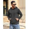 imageCOOFANDY Mens Hooded Sweatshirt Long Sleeve Casual Corduroy Drawstring Pullover Hoodies with PocketDark Grey