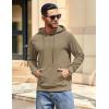imageCOOFANDY Mens Hooded Sweatshirt Long Sleeve Casual Corduroy Drawstring Pullover Hoodies with PocketKhaki