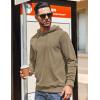 imageCOOFANDY Mens Hooded Sweatshirt Long Sleeve Casual Corduroy Drawstring Pullover Hoodies with PocketKhaki