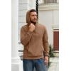 imageCOOFANDY Mens Hooded Sweatshirt Long Sleeve Casual Corduroy Drawstring Pullover Hoodies with PocketLight Brown