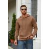 imageCOOFANDY Mens Hooded Sweatshirt Long Sleeve Casual Corduroy Drawstring Pullover Hoodies with PocketLight Brown