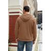 imageCOOFANDY Mens Hooded Sweatshirt Long Sleeve Casual Corduroy Drawstring Pullover Hoodies with PocketLight Brown
