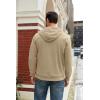 imageCOOFANDY Mens Hooded Sweatshirt Long Sleeve Casual Corduroy Drawstring Pullover Hoodies with PocketLight Coffee