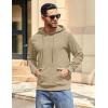 imageCOOFANDY Mens Hooded Sweatshirt Long Sleeve Casual Corduroy Drawstring Pullover Hoodies with PocketLight Coffee