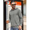imageCOOFANDY Mens Hooded Sweatshirt Long Sleeve Casual Corduroy Drawstring Pullover Hoodies with PocketLight Grey
