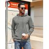 imageCOOFANDY Mens Hooded Sweatshirt Long Sleeve Casual Corduroy Drawstring Pullover Hoodies with PocketLight Grey