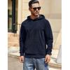 imageCOOFANDY Mens Hooded Sweatshirt Long Sleeve Casual Corduroy Drawstring Pullover Hoodies with PocketNavy Blue