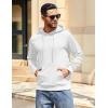 imageCOOFANDY Mens Hooded Sweatshirt Long Sleeve Casual Corduroy Drawstring Pullover Hoodies with PocketWhite
