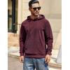 imageCOOFANDY Mens Hooded Sweatshirt Long Sleeve Casual Corduroy Drawstring Pullover Hoodies with PocketWine Red