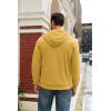 imageCOOFANDY Mens Hooded Sweatshirt Long Sleeve Casual Corduroy Drawstring Pullover Hoodies with PocketYellow