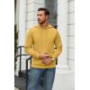 imageCOOFANDY Mens Hooded Sweatshirt Long Sleeve Casual Corduroy Drawstring Pullover Hoodies with PocketYellow