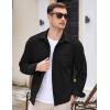 imageCOOFANDY Mens Long Sleeve Button Down Shirt Casual Lightweight Shacket Spring Fall Shirt Jacket Overshirt with PocketsBlack