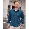 imageCOOFANDY Mens Long Sleeve Button Down Shirt Casual Lightweight Shacket Spring Fall Shirt Jacket Overshirt with PocketsDark Blue