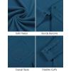 imageCOOFANDY Mens Long Sleeve Button Down Shirt Casual Lightweight Shacket Spring Fall Shirt Jacket Overshirt with PocketsDark Blue